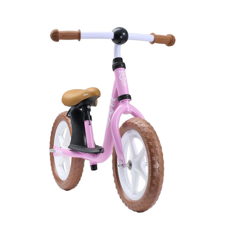 Löwenrad loopfiets met staplank 12 inch, roze