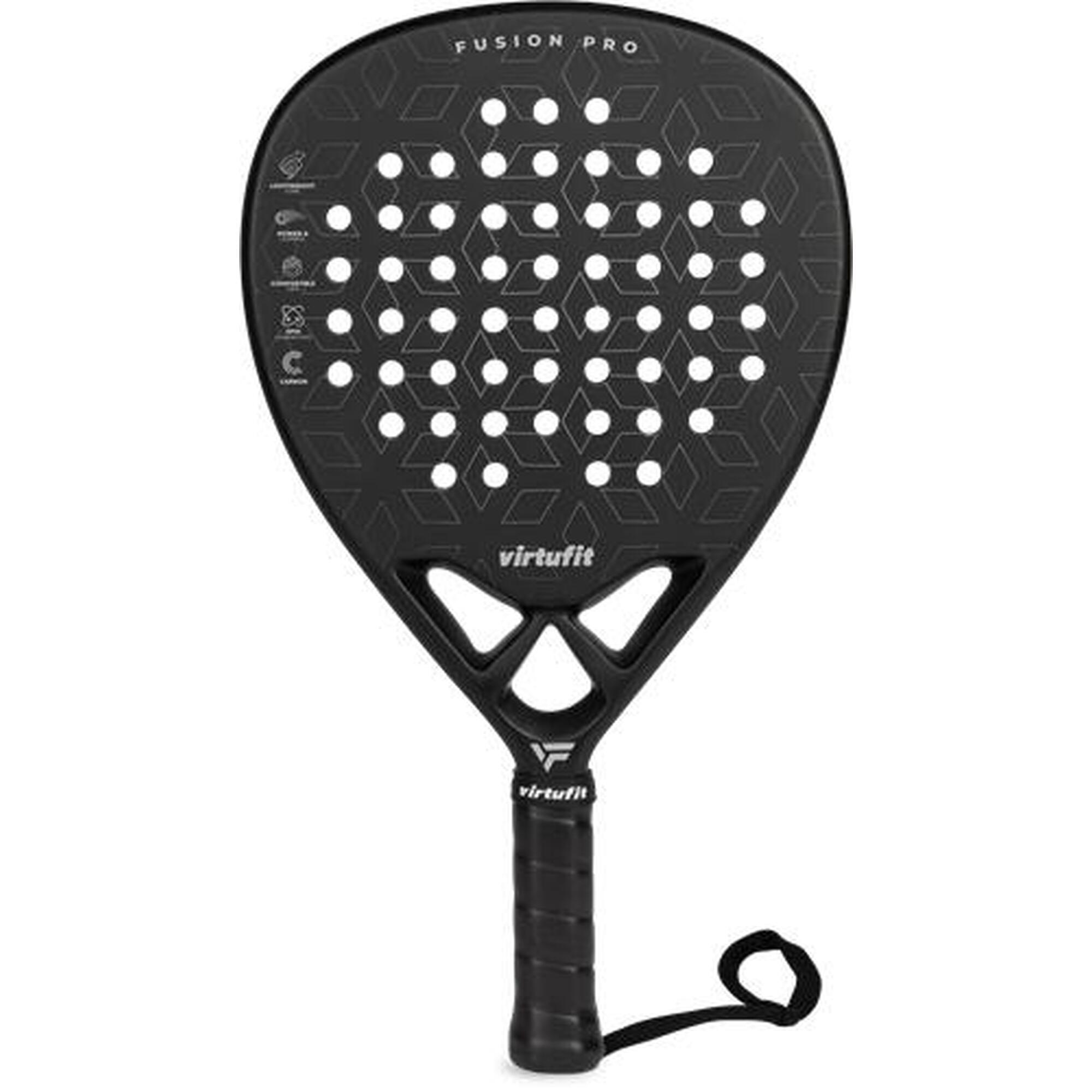 Fusion Pro Padel Racket - Zwart/Zilver