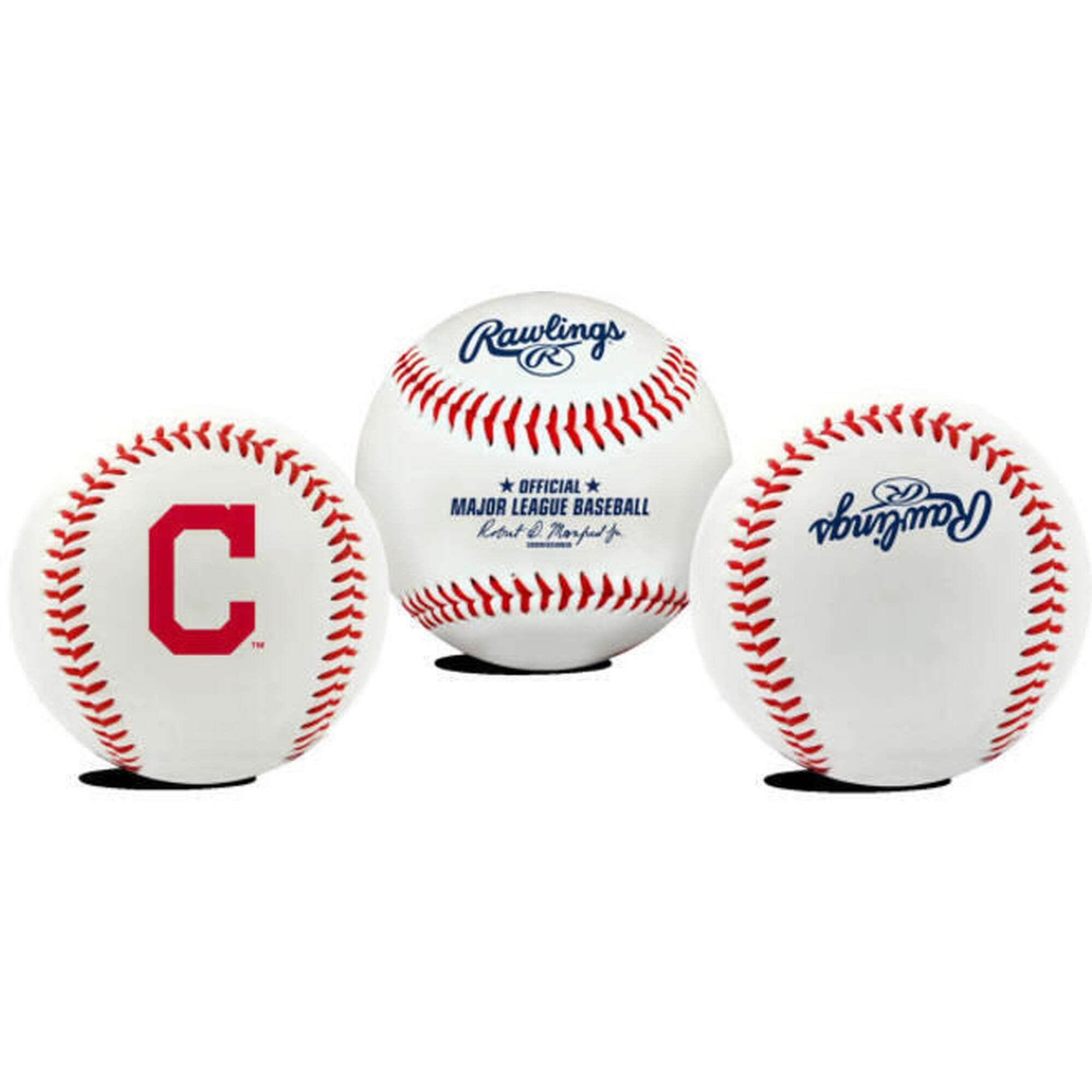 Rawlings - Rawlings Mlb Replica Baseball Team Indians - Balle De Baseball - Multicolore|noir - 9 - Decathlon