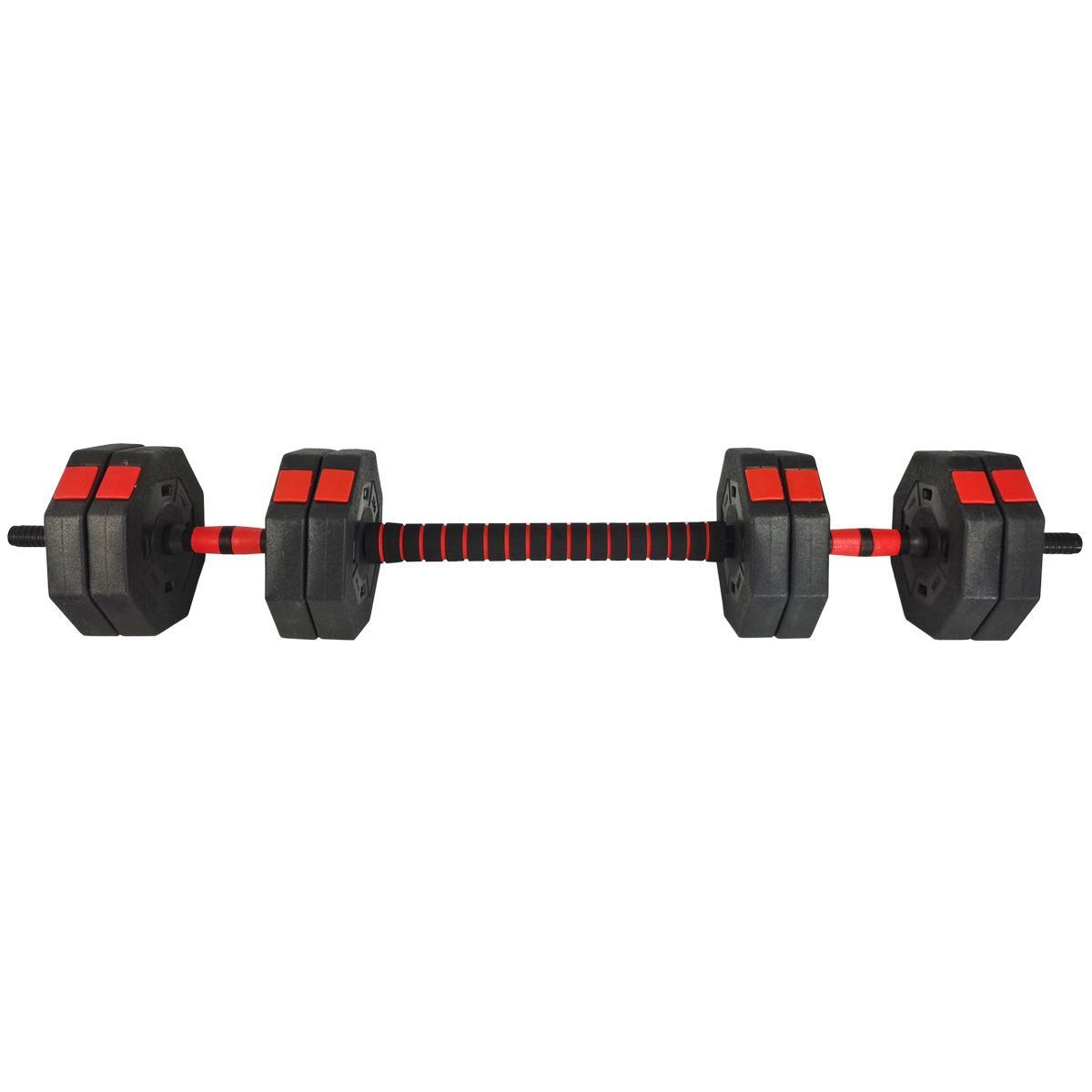 Zestaw do treningu siłowego 4w1 Enero Fit Hantla Kettlebell Sztanga Pompki