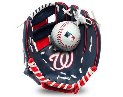 Set guanto e palla Franklin da 9.5 pollici per ragazzi MLB Team Astros