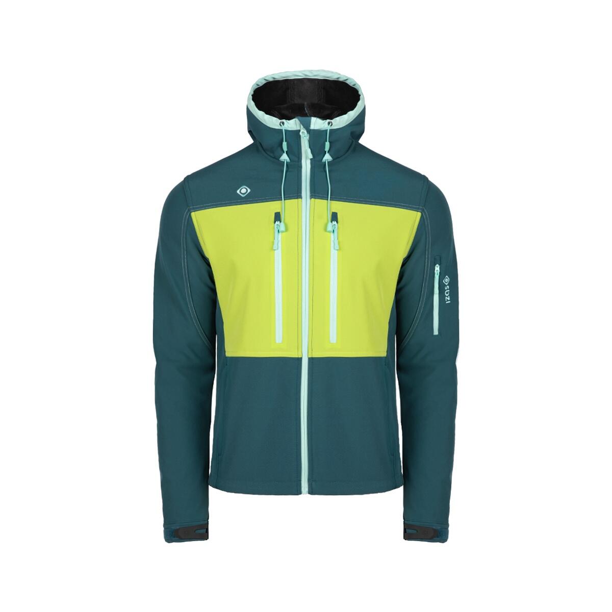 Izas - Izas Konka Veste Softshell De Montagne Et De Trekking Pour Hommes Konka - Softshell - Jaune|vert - Grand - Decathlon