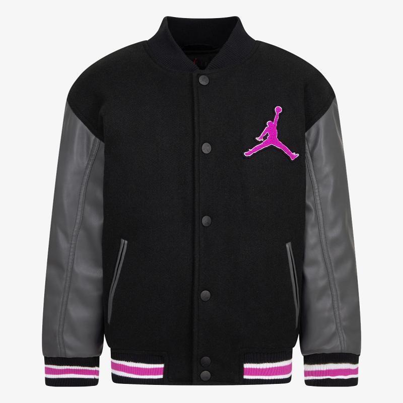 Chaqueta jordan varsity niña - negro/fucsia 4/5