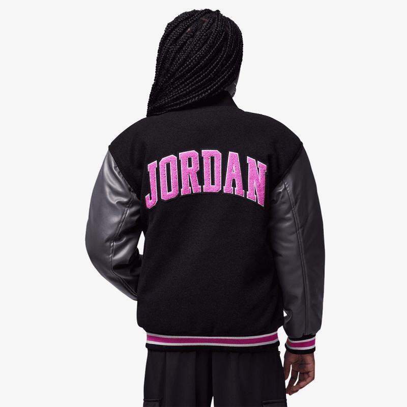 Chaqueta jordan varsity niña - negro/fucsia 2/5