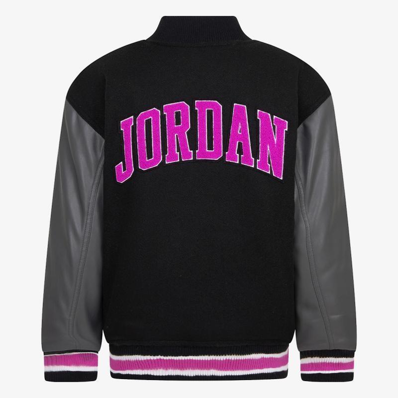 Chaqueta jordan varsity niña - negro/fucsia 5/5