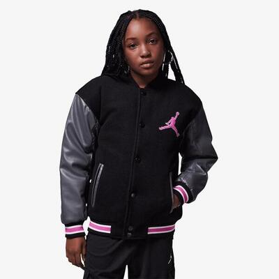 Giubbotto ragazza jordan varsity - nero/fucsia