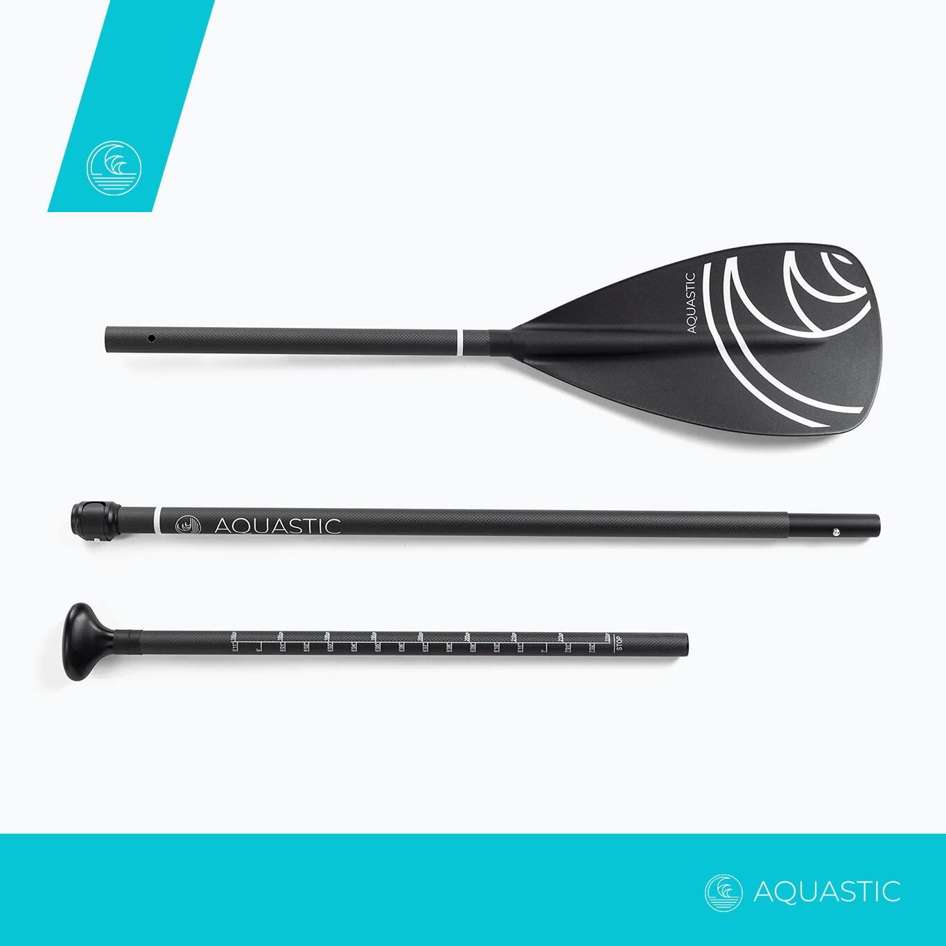 Pagaie SUP 3 pièces AQUASTIC SUP Fibre + Carbone 3/6