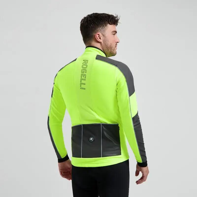 Kurtka rowerowa zimowa męska Rogelli Essential Hi Vis 4/6