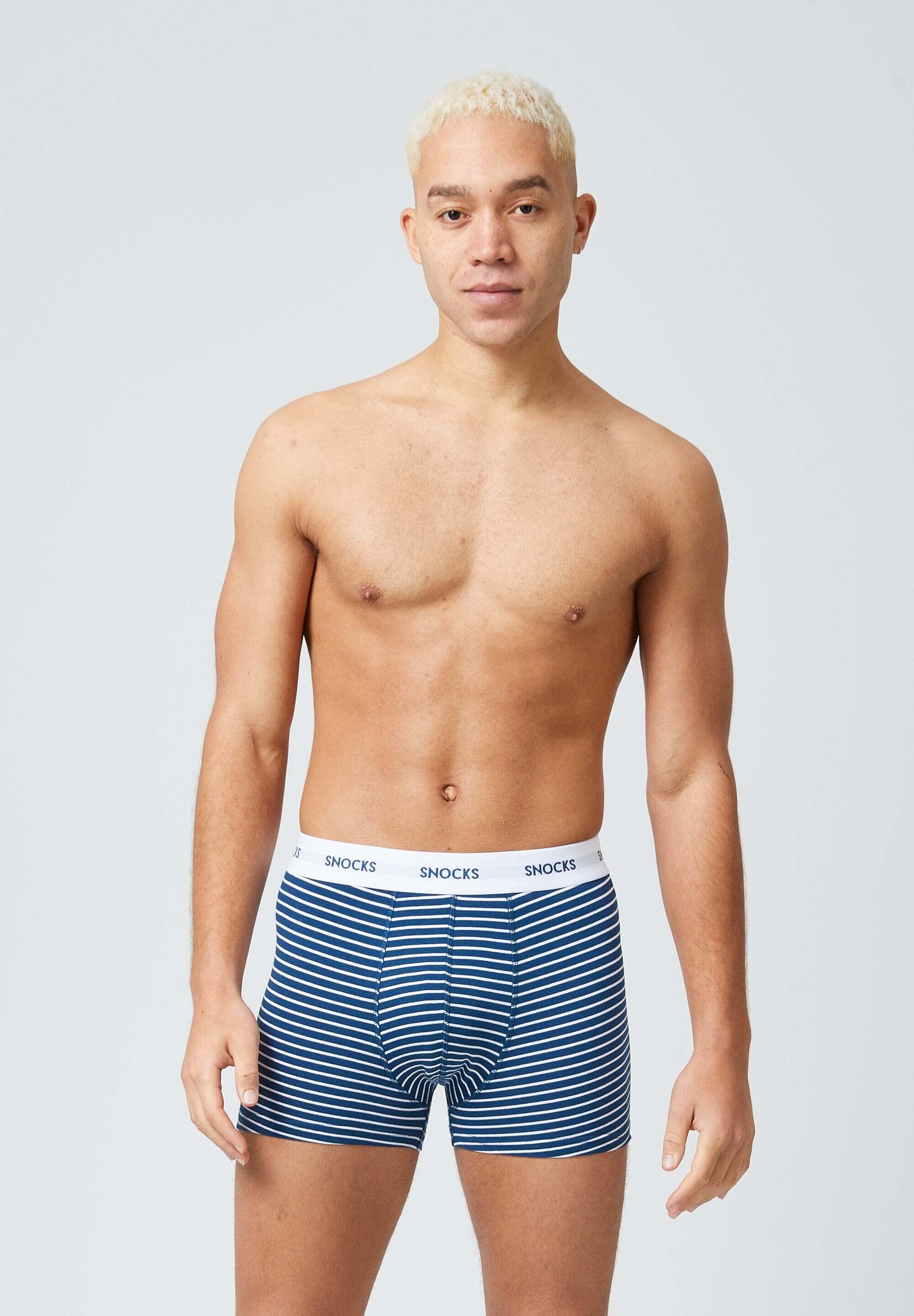 BOXERSHORTS MIT FARBIGEM BUND AUS BIO-BAUMWOLLE 6/7