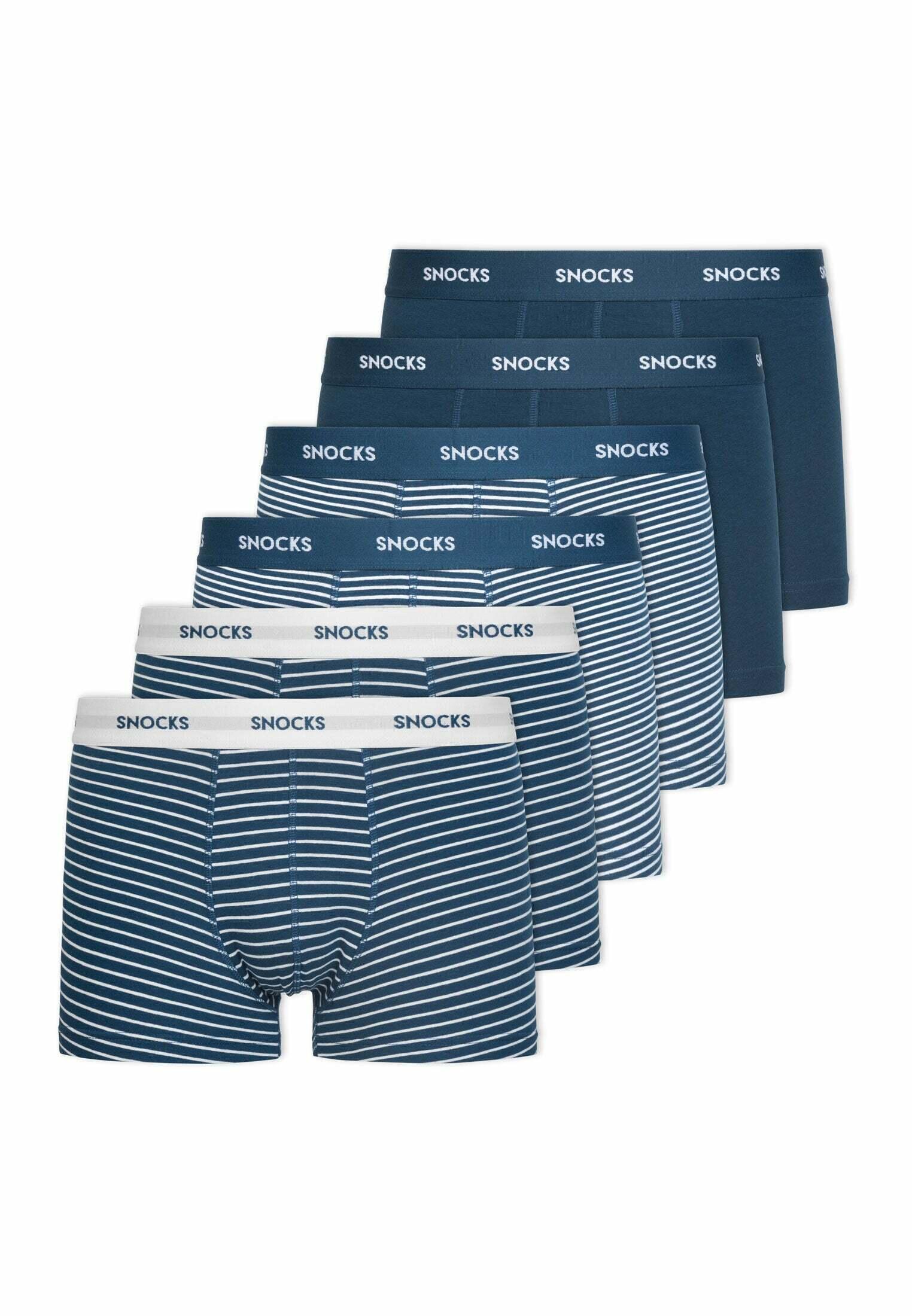 SNOCKS BOXERSHORTS MIT FARBIGEM BUND AUS BIO-BAUMWOLLE