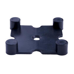 Connecteur de sol sportif - noir - carré