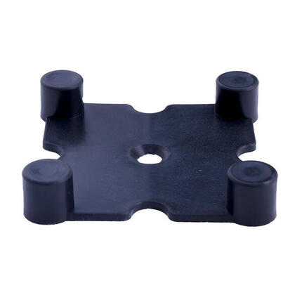 Connecteur de plancher pour sports de glisse - noir - carré