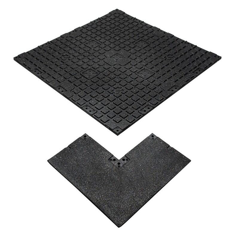 Colțar cauciucat pentru pardoseală sportivă BEACH - 25x25 cm - 20 mm