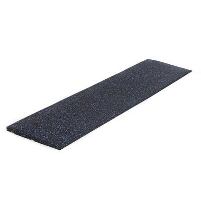 Rubber rand sportvloer 'fifteen' - 100x25 cm - 20 mm - blauw / zwart