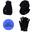 Thermoset dames - Handschoenen/Muts/Nekwarmer - Navy - 4x Set