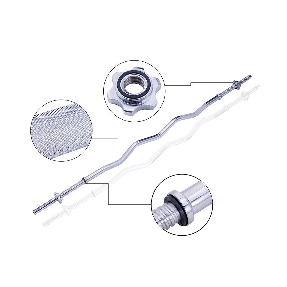 Curl bar - 7 kg met sluitingen - 150 cm - 28mm 5/5