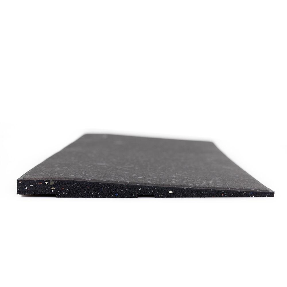 Rubber rand sportvloer 'FIFTEEN' - 100x25 cm - 20 mm - Donkergrijs / Zwart 2/7