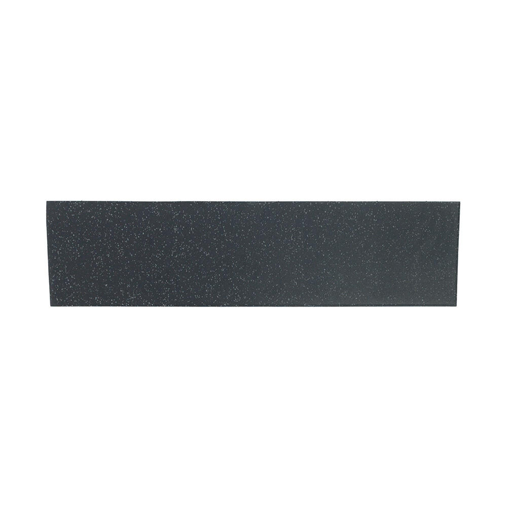 Rubber rand sportvloer 'FIFTEEN' - 100x25 cm - 20 mm - Donkergrijs / Zwart 6/7