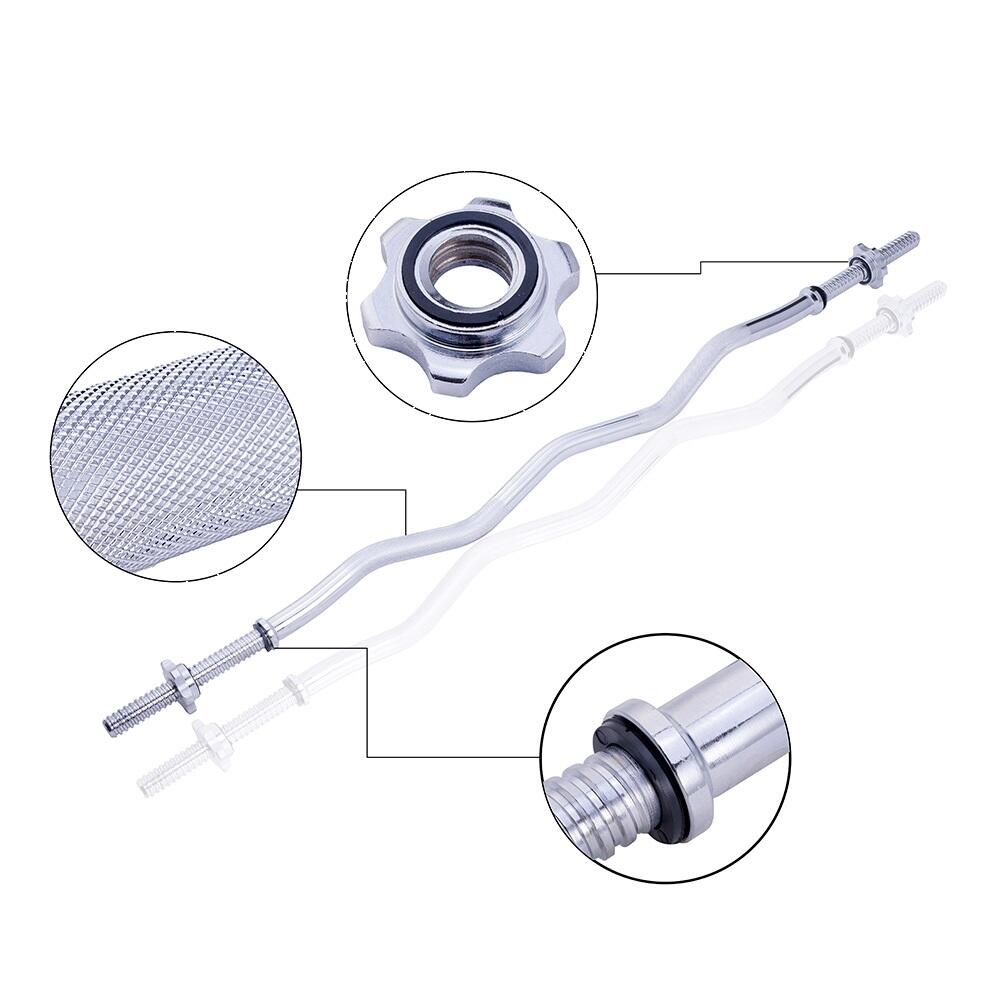 Barre de curl - 5 kg - avec colliers 5/5