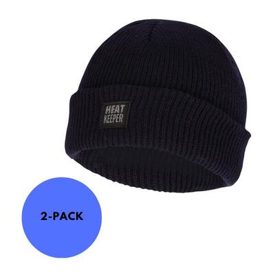 Heatkeeper - thermo muts kinderen - marine blauw - 2-stuks