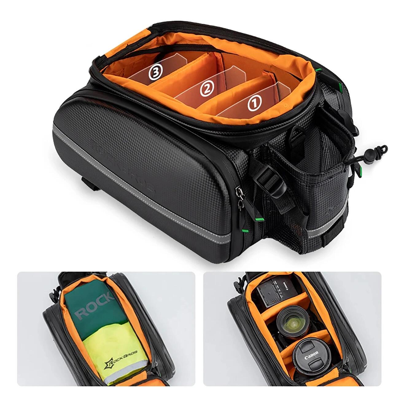 Sacoche de porte-bagages arrière pour vélo, extensible à 35 L 6/7