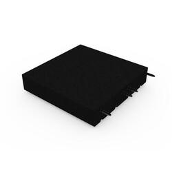 Dalle Caoutchouc 110mm - 50x50 cm - Noir - Fixation Pin-trou