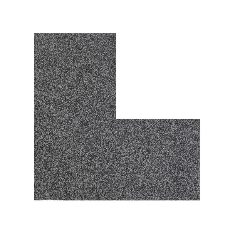 Colțar cauciuc pentru podea sportivă STONE - 50x50 cm - 20 mm - Gri mediu
