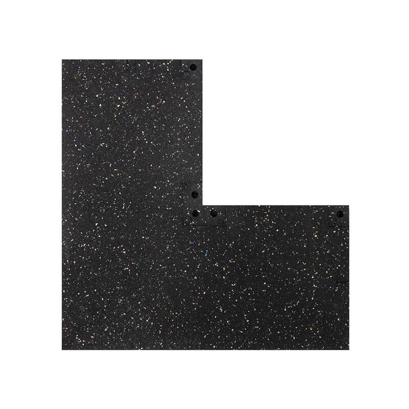 Colțar cauciuc pentru podea sportivă STONE - 50x50 cm - 20 mm - Gri mediu