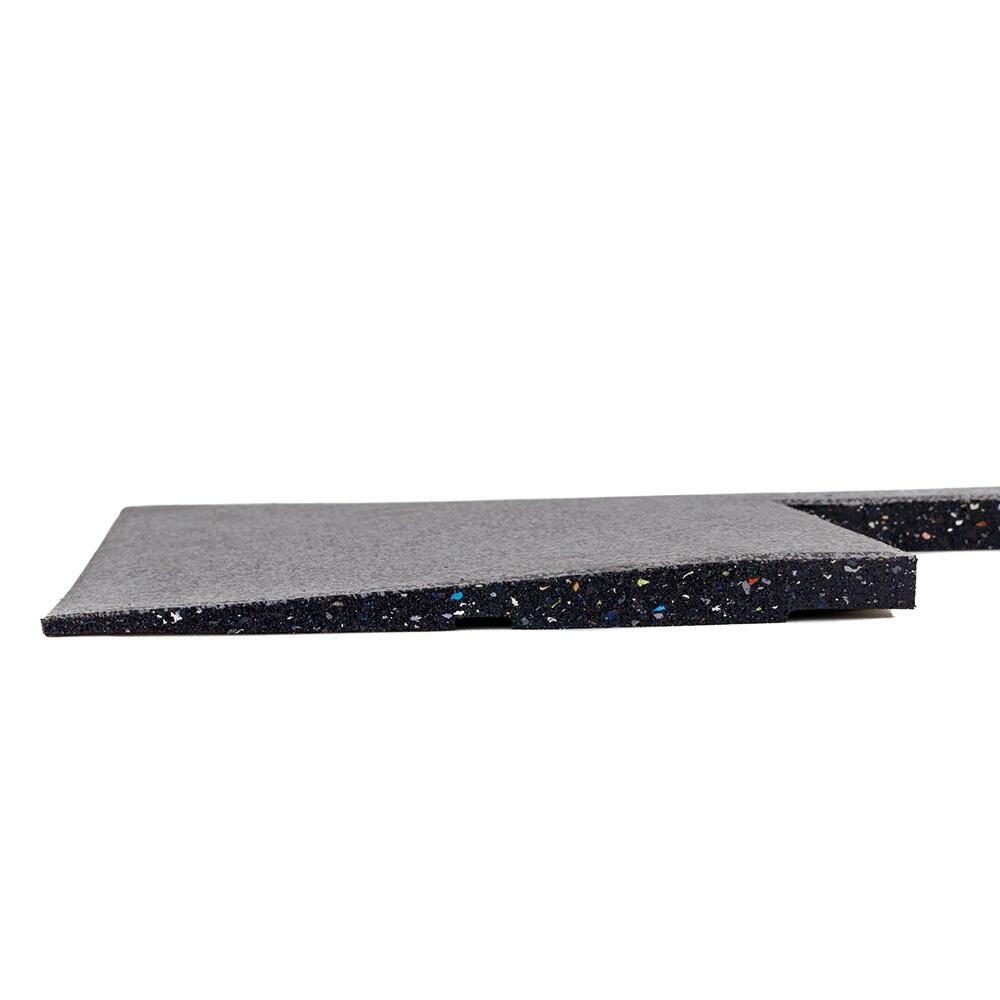 Hoekstuk rubber rand sportvloer 'STONE' - 50x50 cm - 20 mm - Middengrijs 7/7