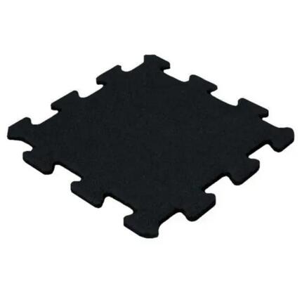 Plaque de puzzle en caoutchouc 15 mm - 50 x 50 cm - Noire - Granulés fins