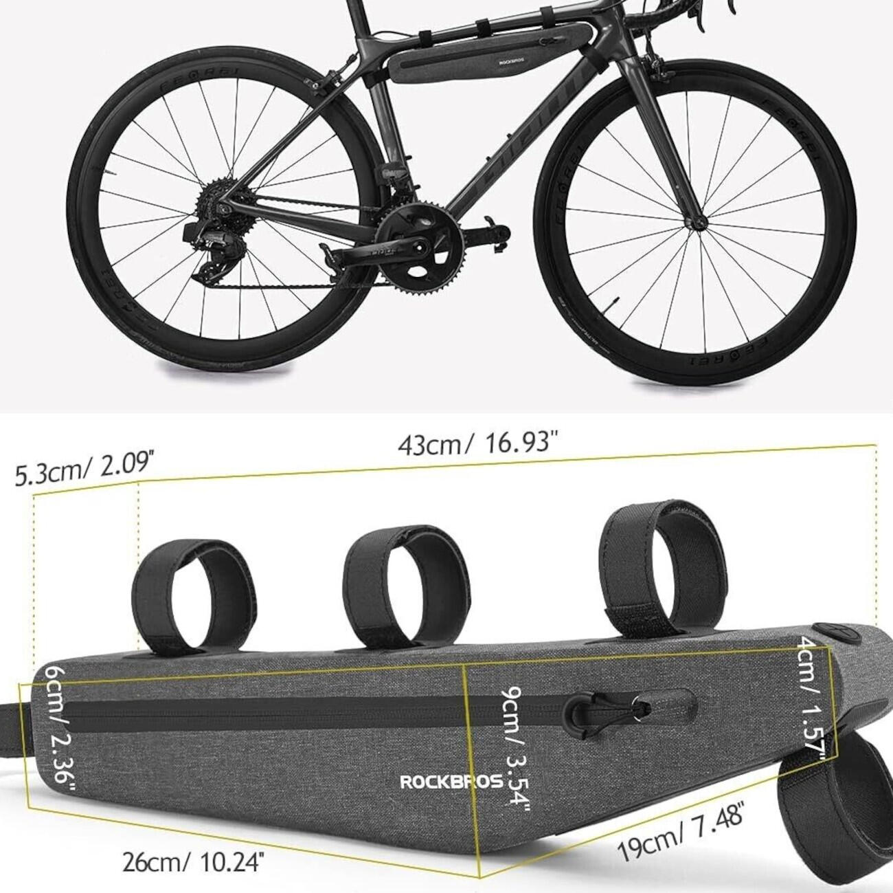 Sacoche de cadre pour vélo Rockbros 2/7