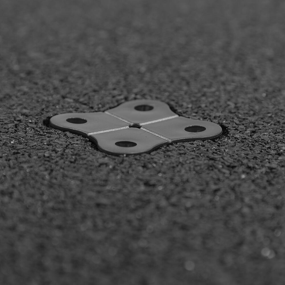 Sportvloer Connector - Zwart - voor rubber sportvloertegels van 20 mm 6/7