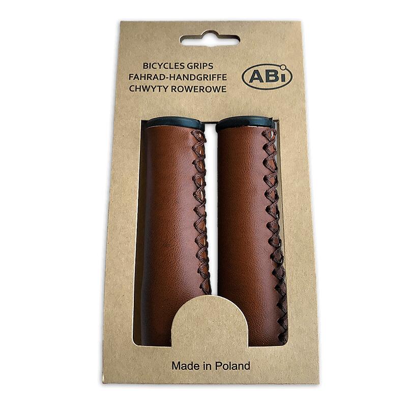 Manopole ABI in similpelle 120 mm, marrone. 2/2
