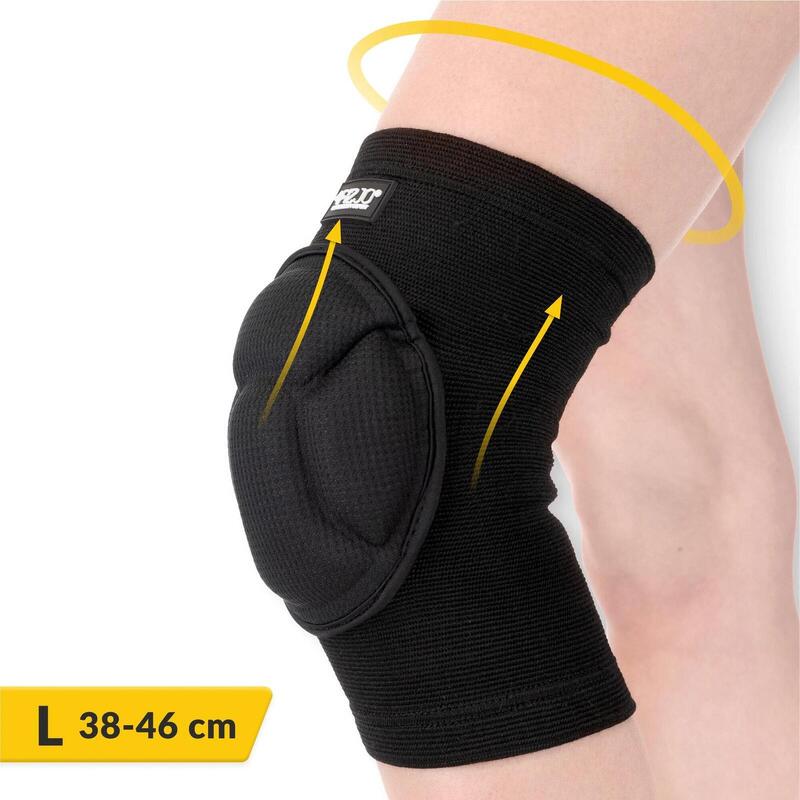 Protectoare pentru genunchi 4FIZJO negre 2 buc.