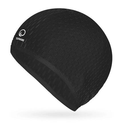 Badekappe Schwimmkappe TEXTURE Silikon Herren Damen Sport Training TSUNAMI