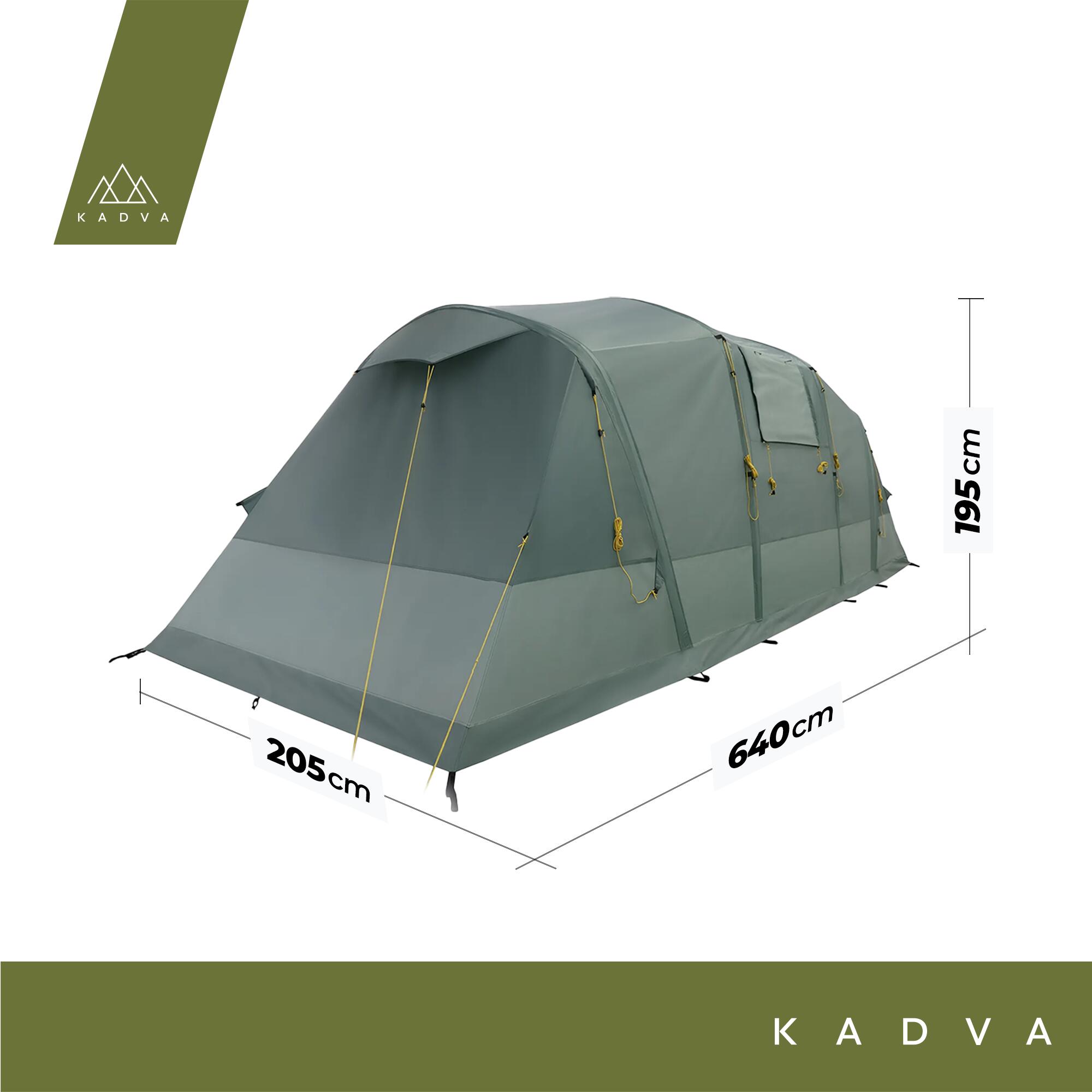 Cort de camping gonflabil 8 persoane KADVA AIRcamp 8.44 2/7