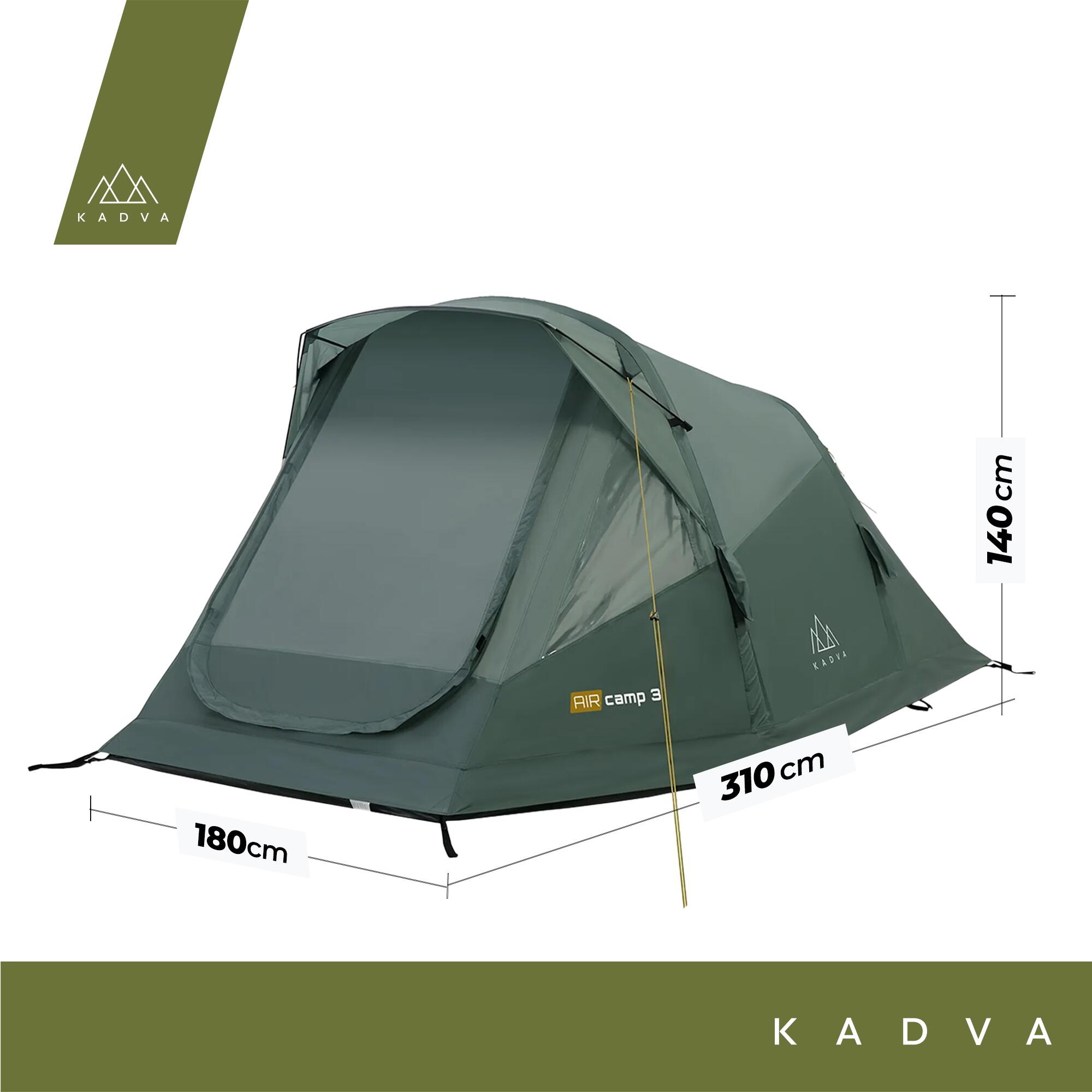 KADVA AIRcamp 3 3-persoons kampeertent 2/5