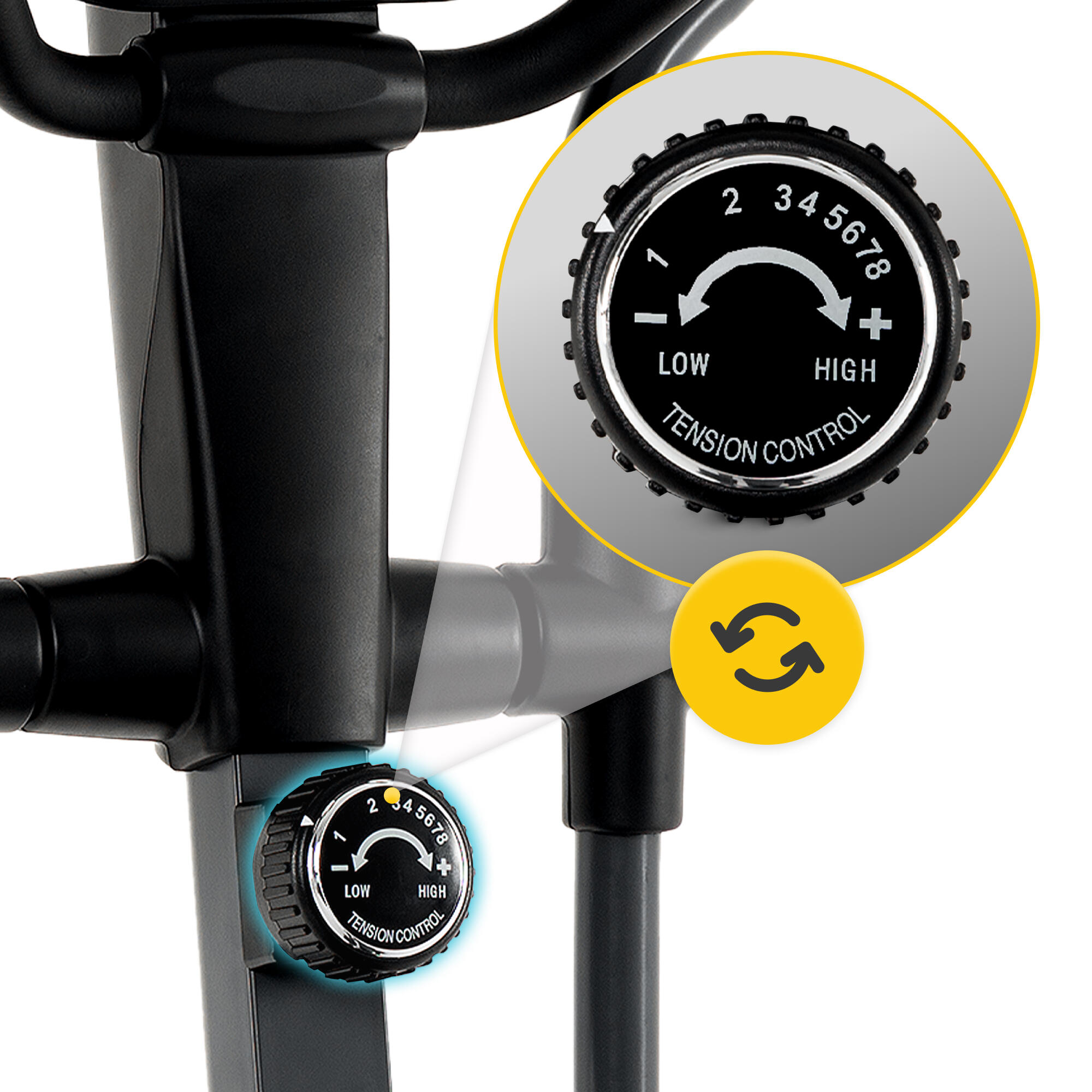Crosstrainer PRO+ Ellipsentrainer Heimtrainer Fitness schwarz-blau 4FIZJO 3/7