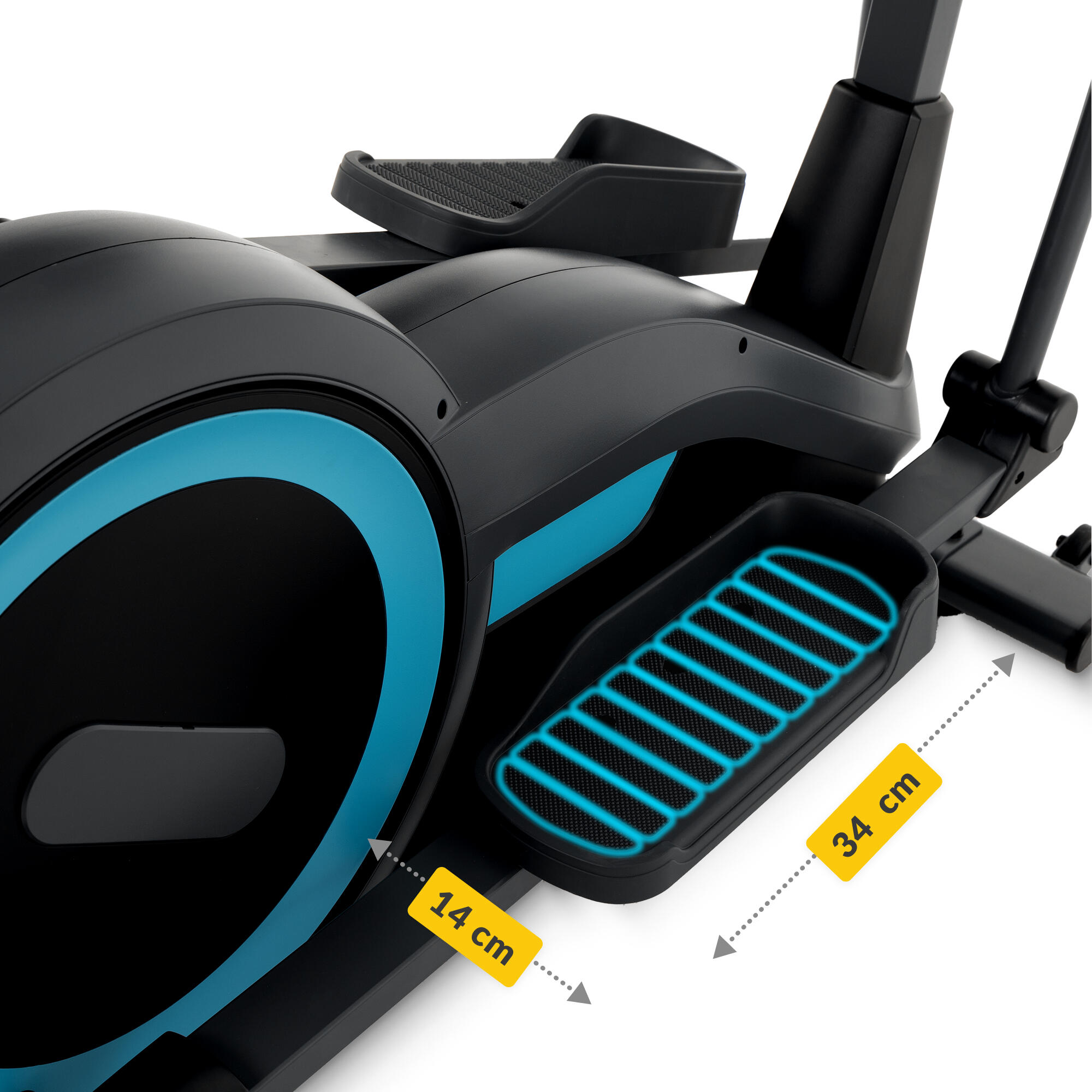 Crosstrainer PRO+ Ellipsentrainer Heimtrainer Fitness schwarz-blau 4FIZJO 4/7