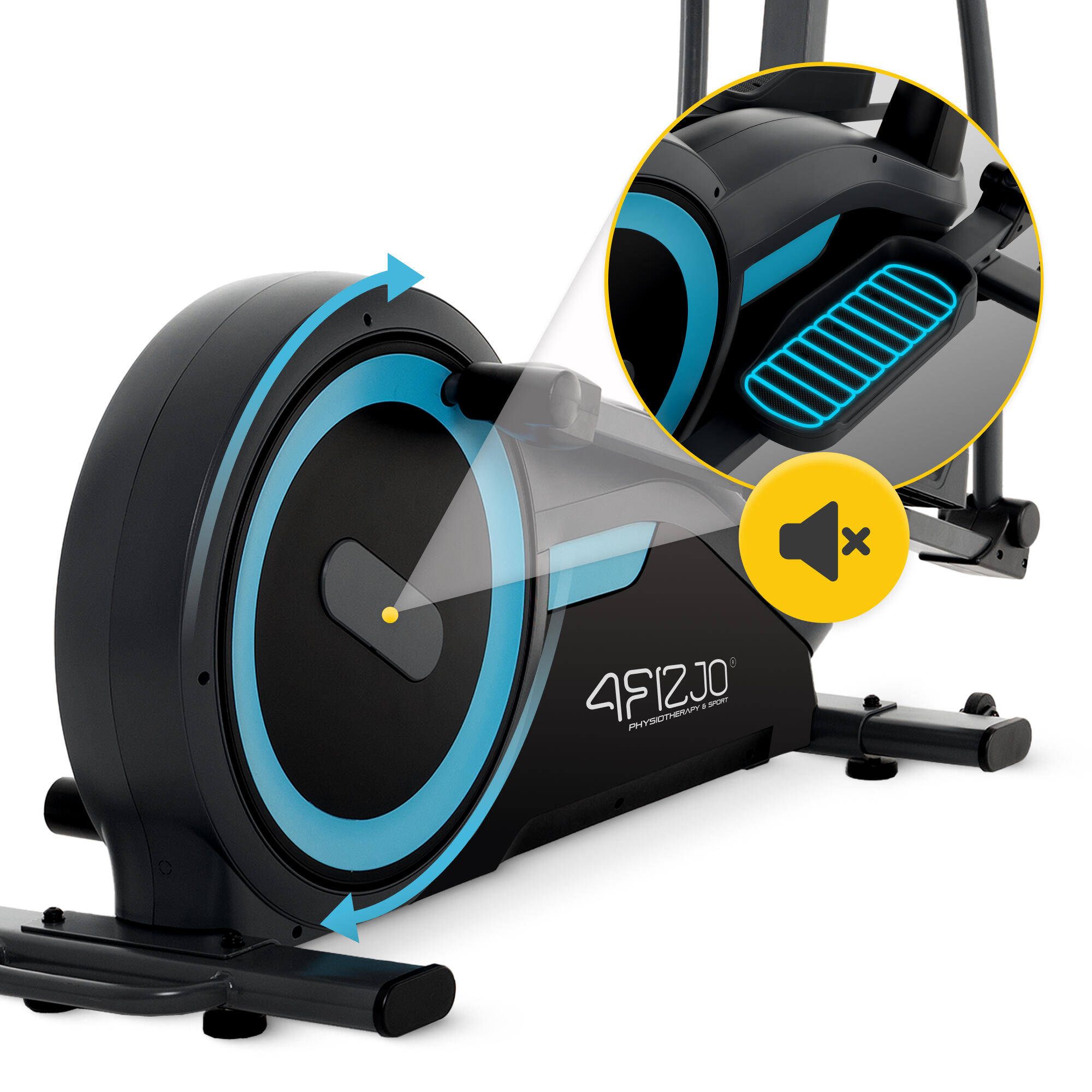 Crosstrainer PRO+ Ellipsentrainer Heimtrainer Fitness schwarz-blau 4FIZJO 7/7