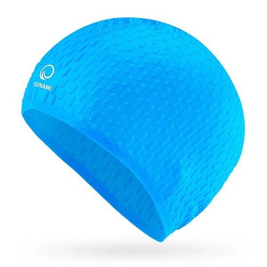 Badekappe Schwimmkappe TEXTURE Silikon Herren Damen Sport Training TSUNAMI