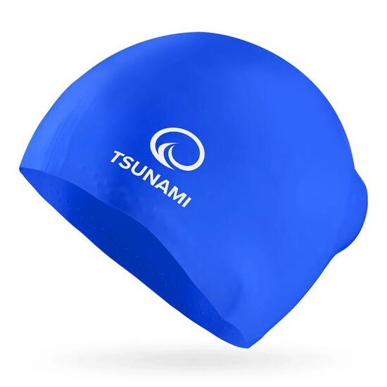 Badekappe Schwimmkappe Silikon Damen Herren Unisex Sport Training TSUNAMI