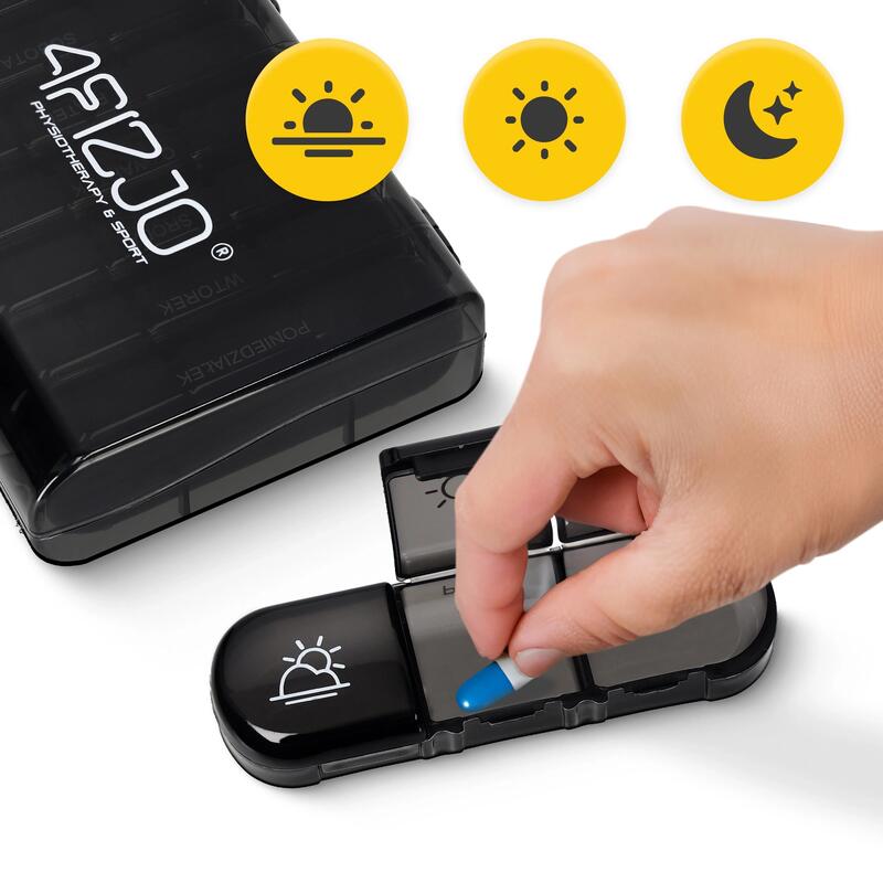 Organizator săptămânal pentru medicamente 4FIZJO TRAVEL