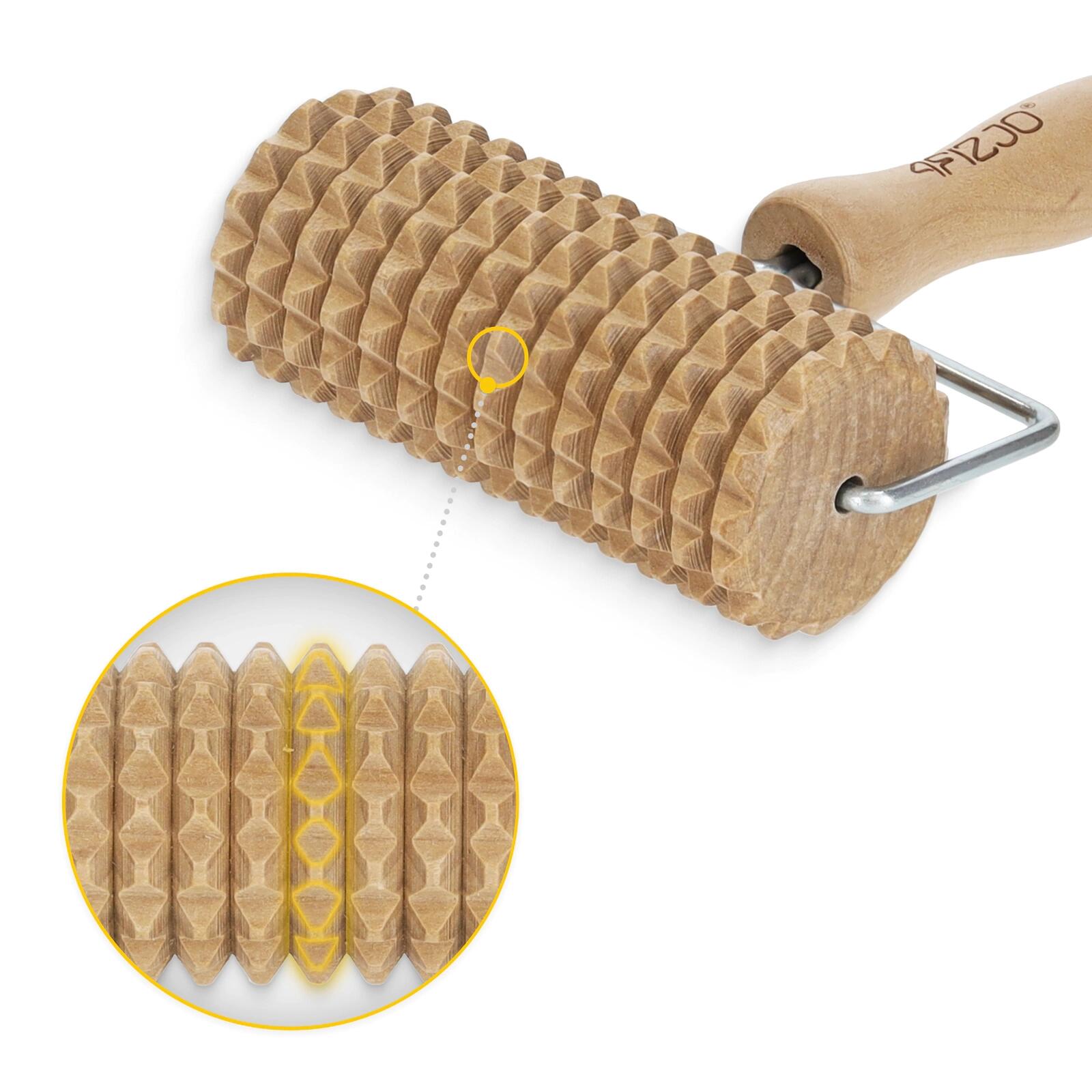 Profilierter Holz Massageroller für den Körper, Anti-Cellulite 4FIZJO groß 3/7
