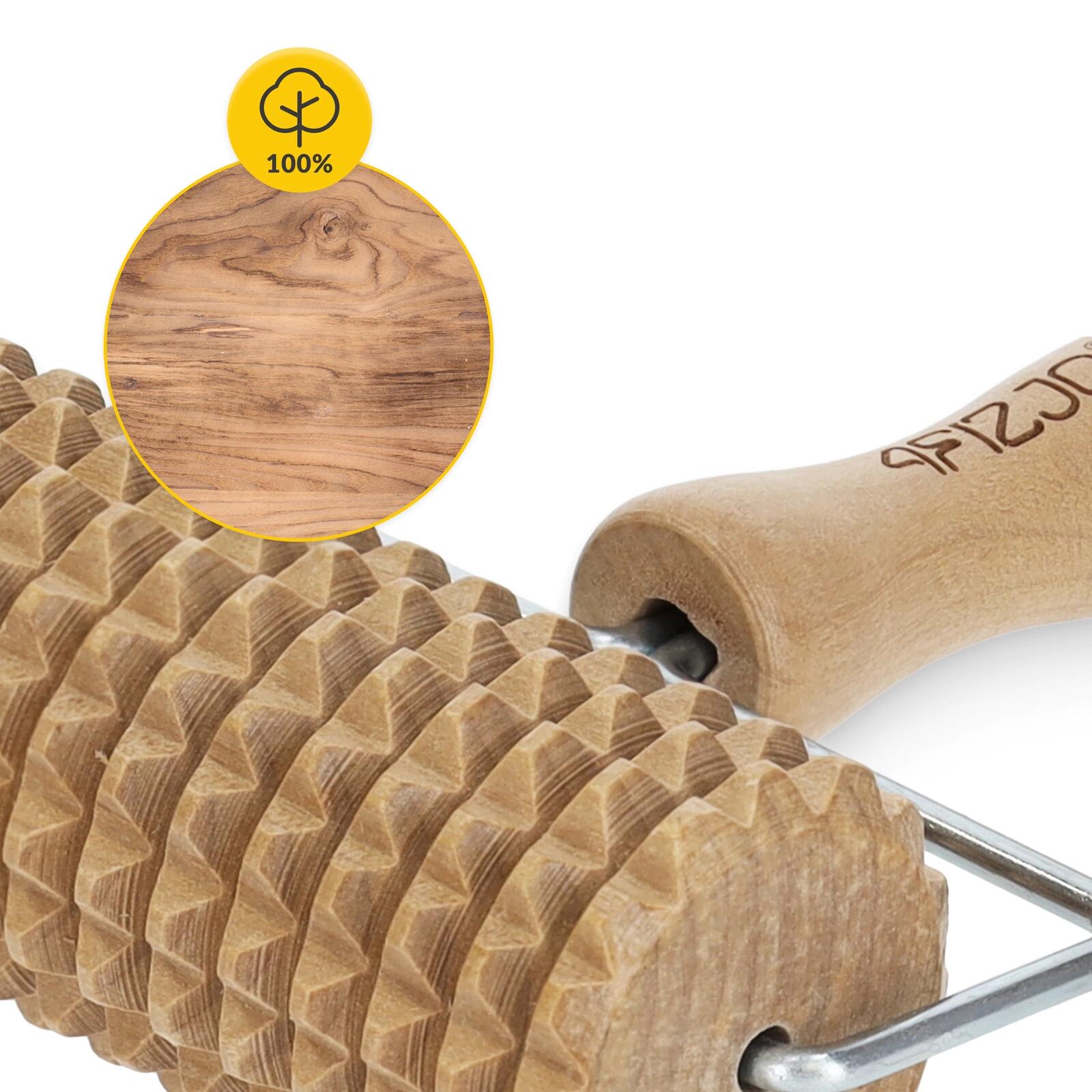 Profilierter Holz Massageroller für den Körper, Anti-Cellulite 4FIZJO groß 5/7