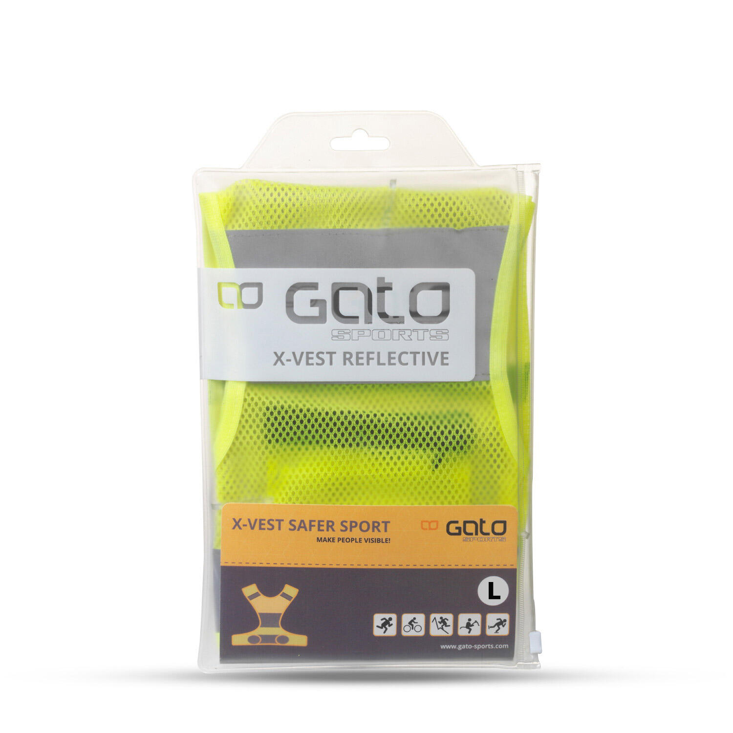 Gato x vest reflektierend neon gelb groß 5/6