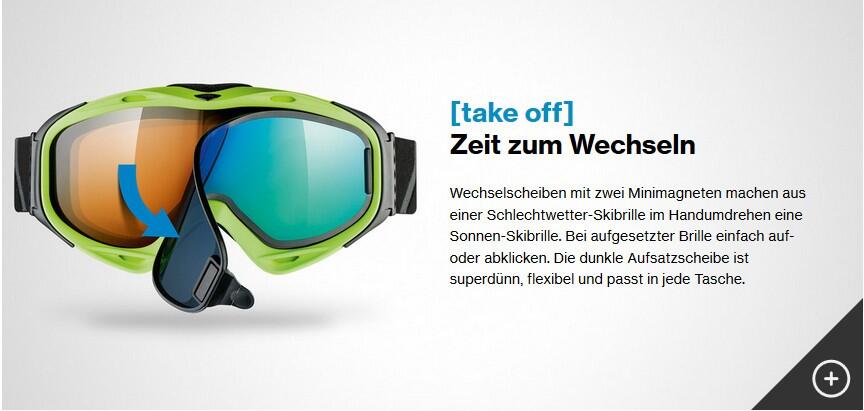 Magnet-Ersatzscheibe Farbe blau für Modell g.gl 300 Skibrille 2/2