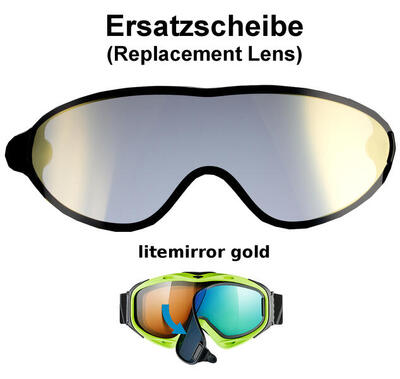 Magnet-Ersatzscheibe Farbe gold für Modell "Comanche" Skibrille