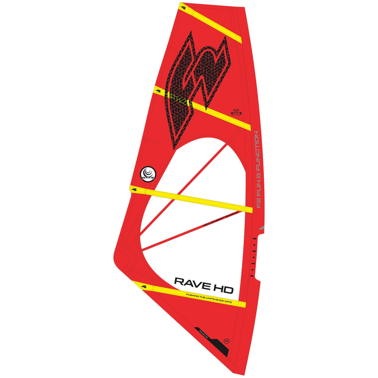 F2  Windsurf Segel Rave HD  3,7 qm Rot 1/1