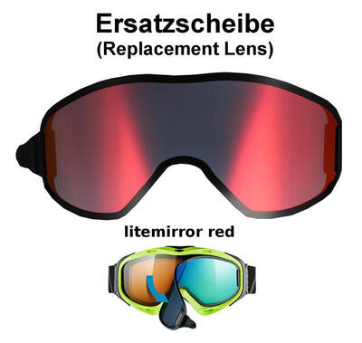 Magnet-Ersatzscheibe Farbe rot für Modell g.gl 300 Skibrille
